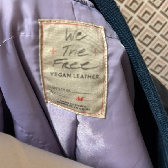 We the Free Vegan Wild Rose Vegan Leather Bomber - Picture 4 of 13